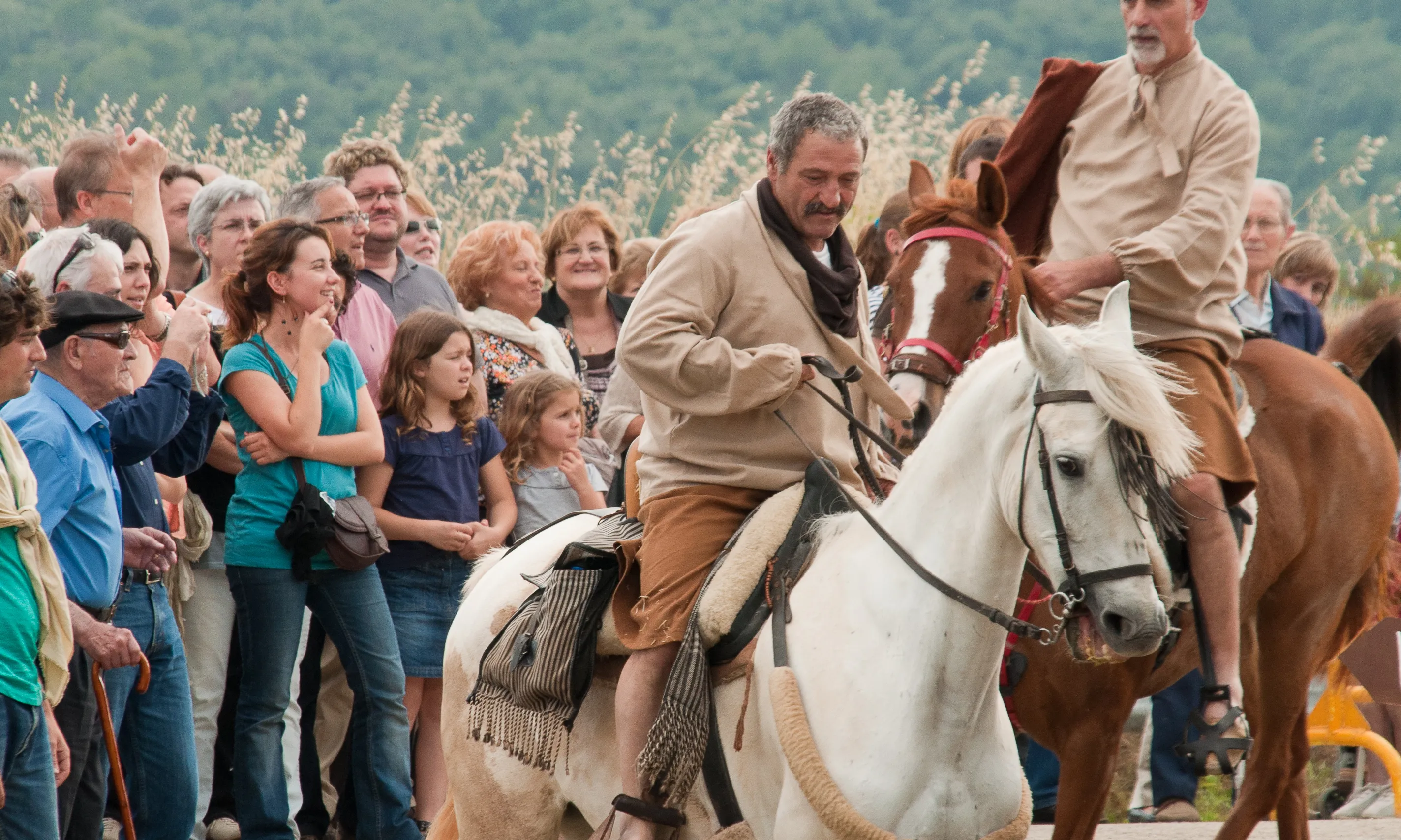 Una de les activitats amb cavalls a la festa remença (Font: Mancomunitat de la Vall de Llémena)