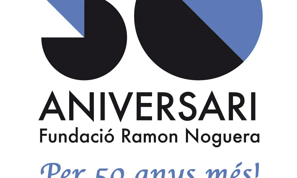 Cartell 50è aniversari de la Fundació Ramon Noguera (Font: Fundació Ramon Noguera)
