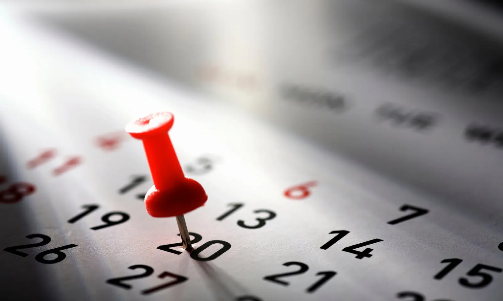 Calendari. Font: Web de la Federació d'empresaris de Badalona