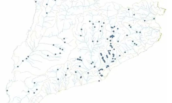 Distribució dels trams d'inspecció a la majoria de conques fluvials (imatges: Associació Hàbitats)
