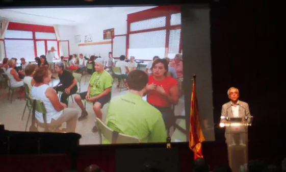 Ramon Terrassa a la inauguració de l'Escola d'Estiu del Voluntariat 2015. Font: Centre d'Estudis de l'Esplai