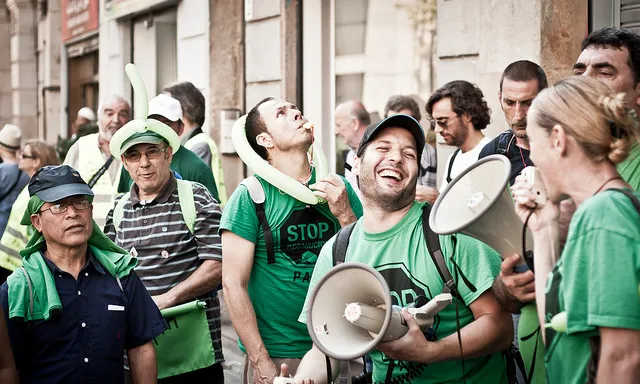 Activistes de la PAH. Font: Andrea Ciambra, Flickr