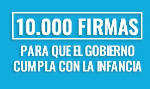 Cartell de la campanya "10.000 firmes per la infància" (Font: Aldees Infantils SOS)