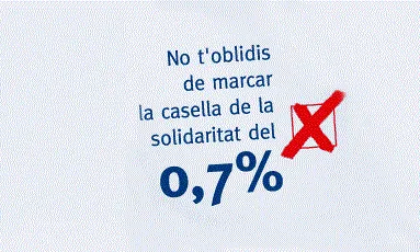 0.7% de l'IRPF. Font: La Taula d'entitats del Tercer Sector Social de Catalunya
