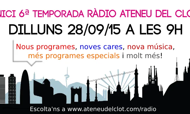 Banner 6a temporada (font: Ràdio Ateneu del Clot)