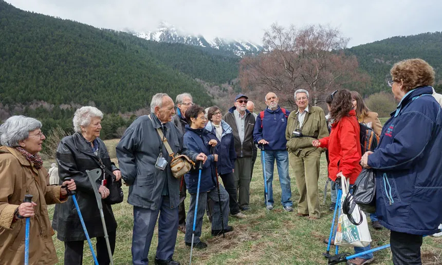 Un grup de "sèniors" de Mutuam Activa a una estada a Món Natura Pirineus (imatge:mutuamblog)