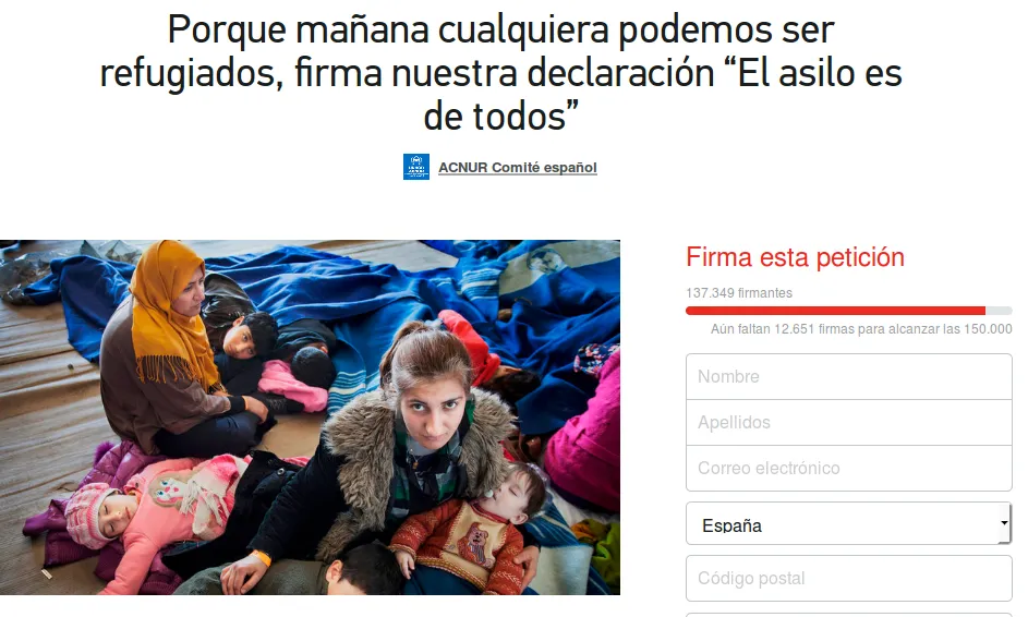 Campanya ACNUR Asilio és de tots! 