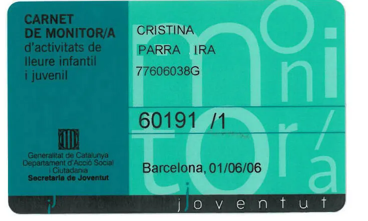 Imatge d'un carnet de monitor/a de lleure