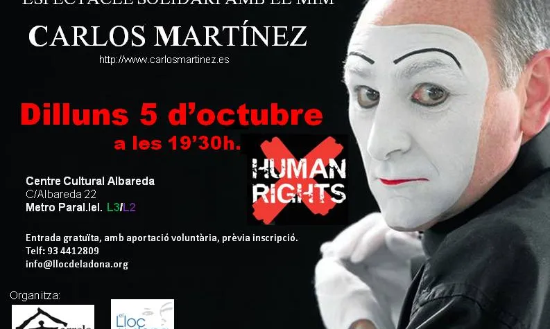 L'espectacle solidari tindrà lloc el proper 5 d'octubre.  Font: El Lloc de la Dona i Fundació Arrels