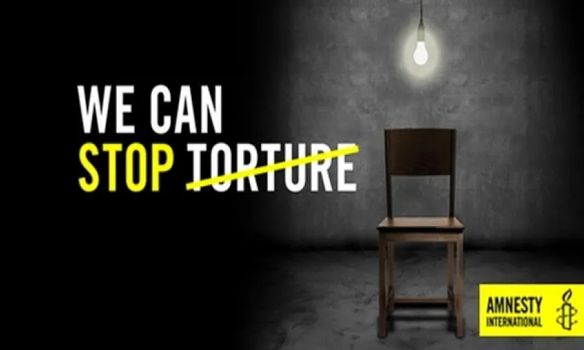 Imatge de la campanya Stop Torture. Font: Amnistia Internacional