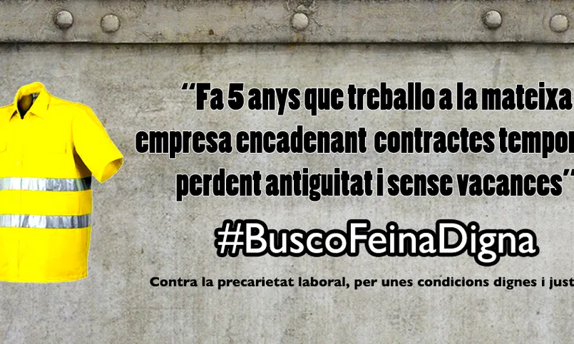 Un dels testimonis que mostra el web de la campanya