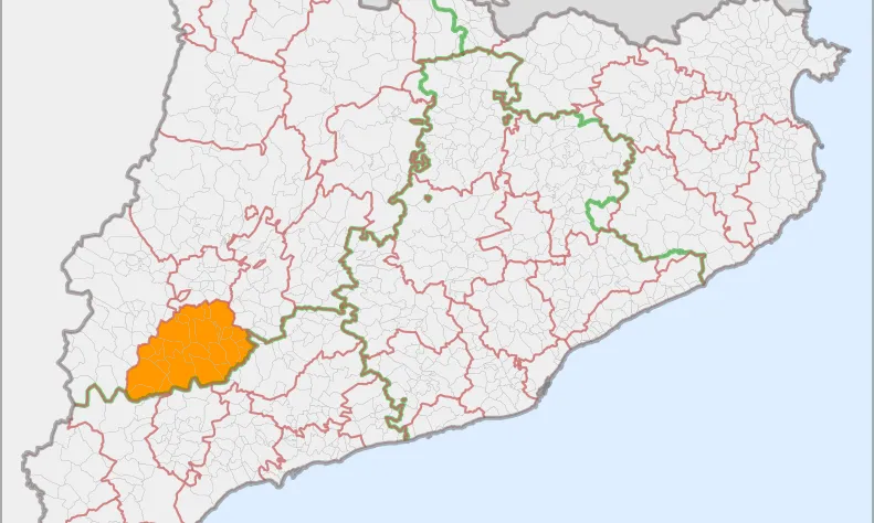 Comarca de les Garrigues. Font: Viquipedia 