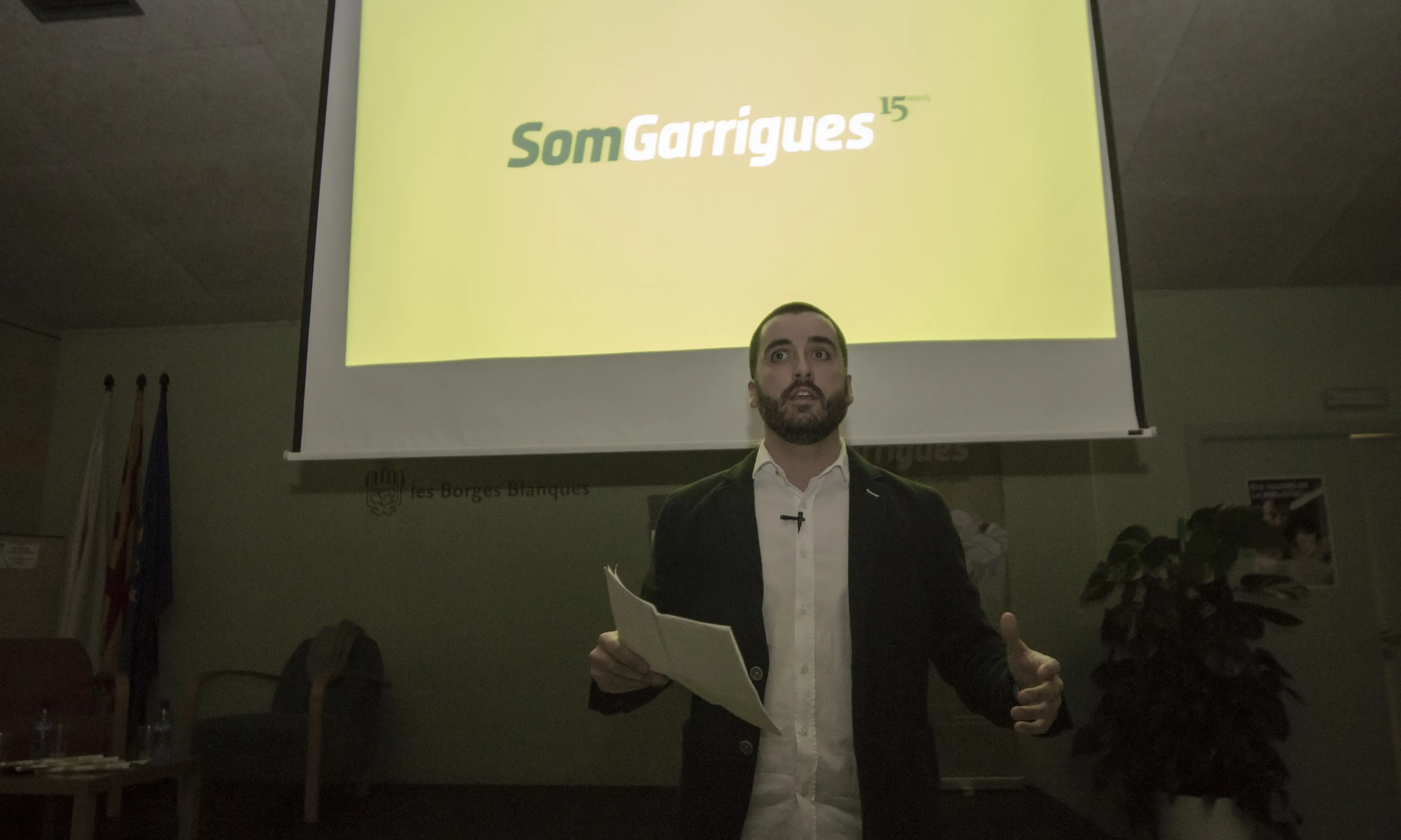 Imatge de Francesc Florensa a la festa dels 15 anys de SomGarrigues