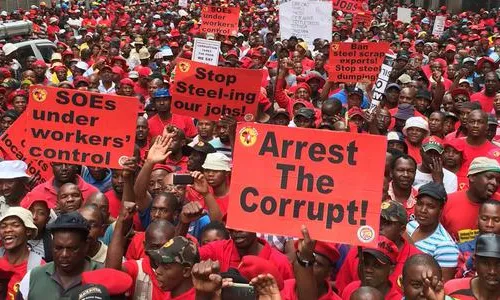 Manifestació a Sud-àfrica contra la corrupció