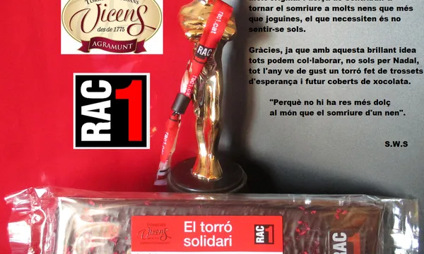 Torró Solidari Rac1.Font:web Torrons Vicens