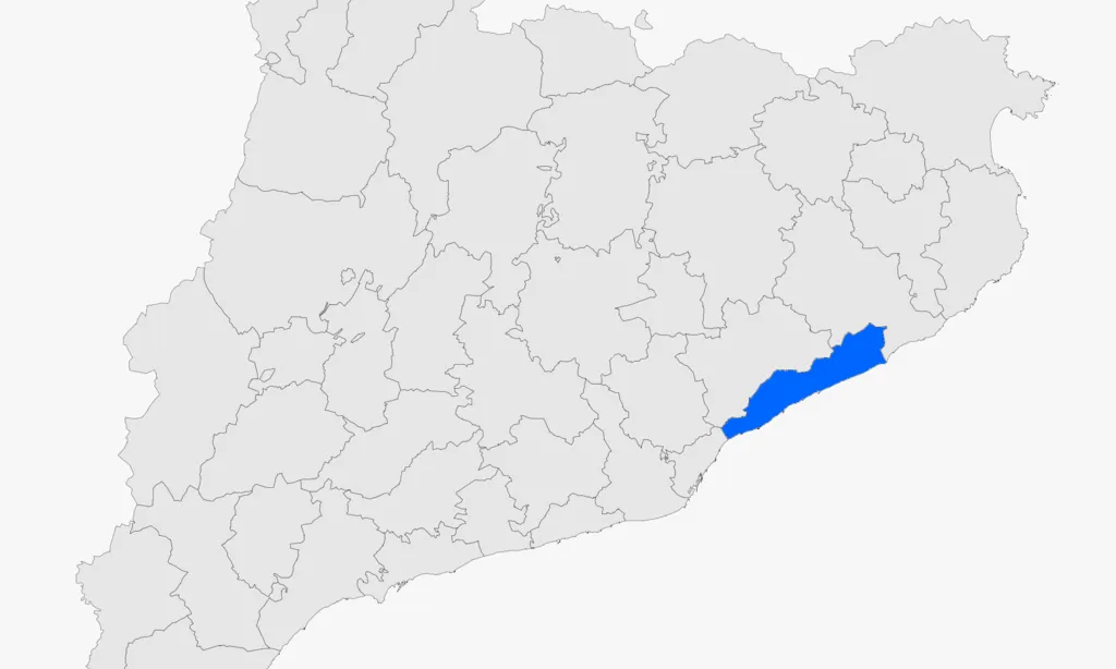 Situació de la comarca al mapa de Catalunya. Font: Viquipèdia
