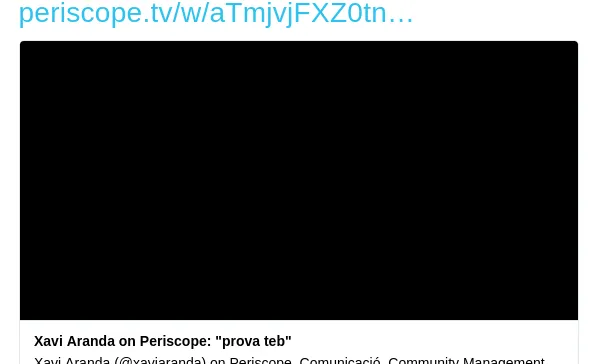 Mitjançant Twitter podreu dir que esteu en directe