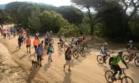Acció de protesta per la C 32 (imatge:aturemc32.org)