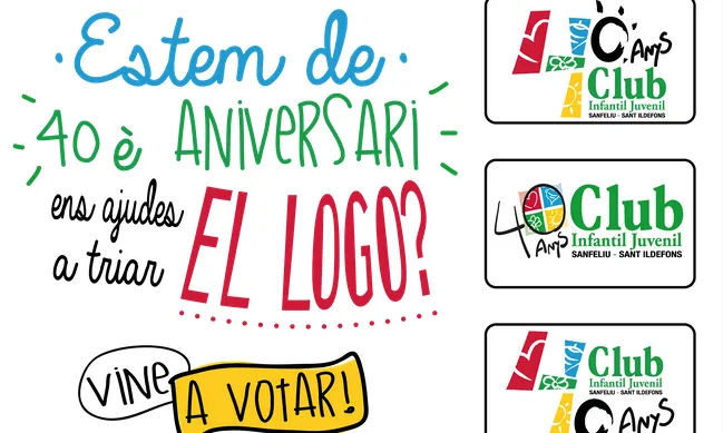 Difusió de la invitació a participar en la tria del logotip amb les tres opcions