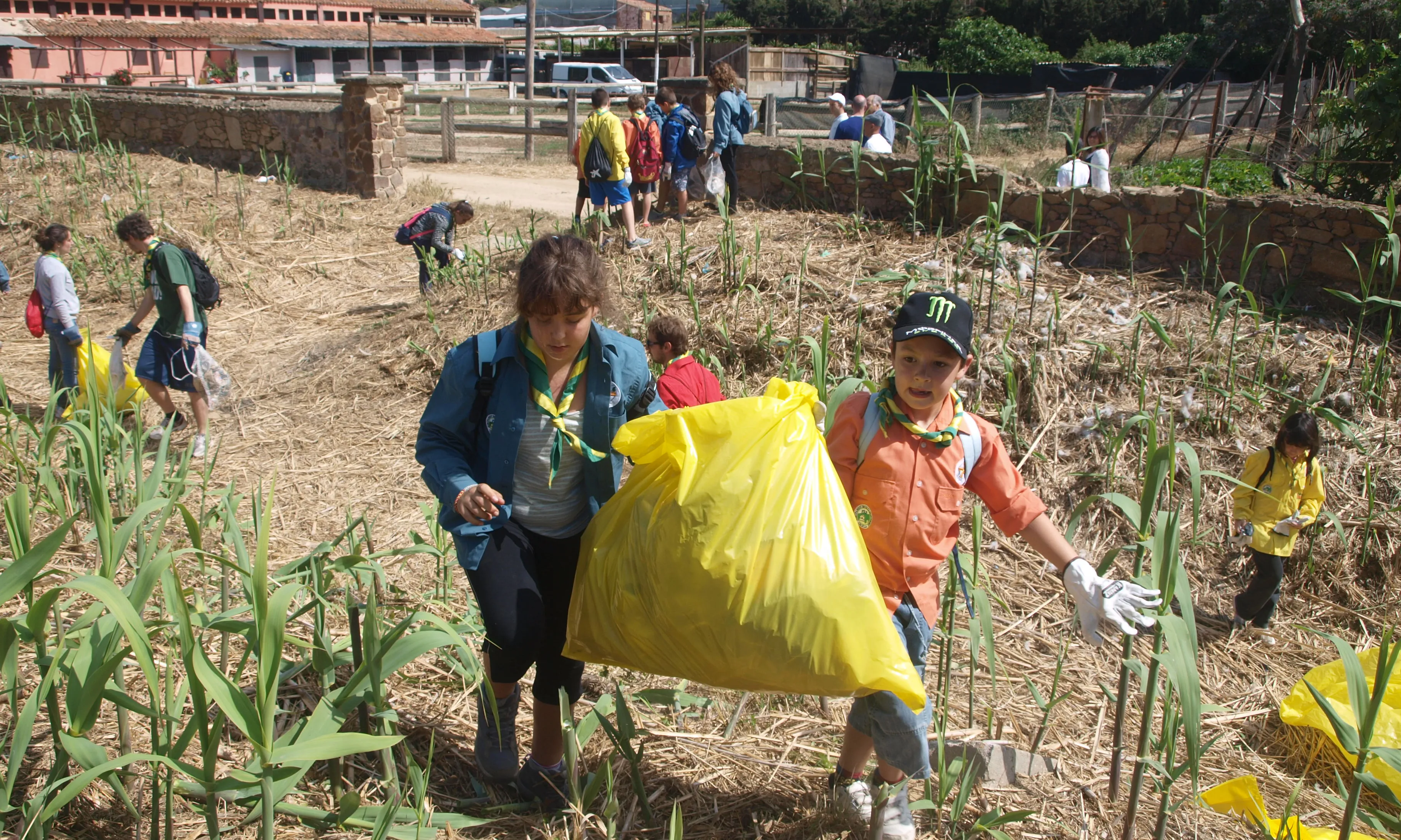 Foto: AE Montnegre fent tasques d'Aprenentatge Servei