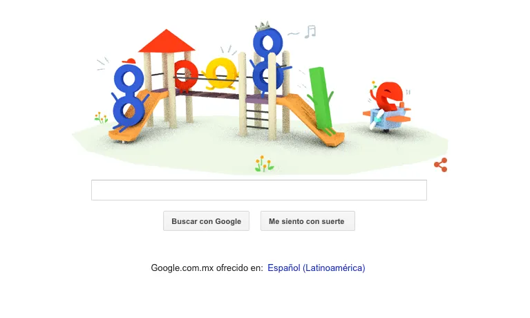 Un exemple de Google Doodle: el que va commemorar l'any 2015 el Dia Internacional de la Infància, el 20 de novembre