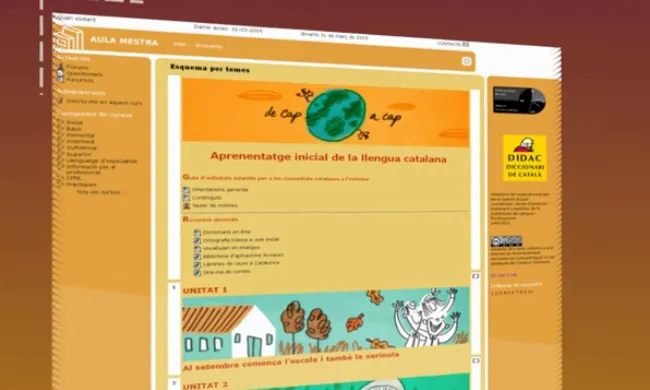 Aspecte del curs a l'espai virtual Parla.cat