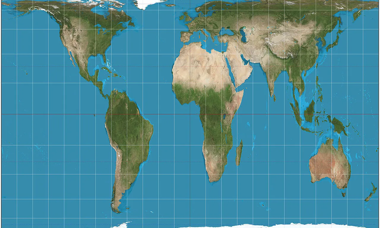 Mapa de Peters. Font: Wikipedia