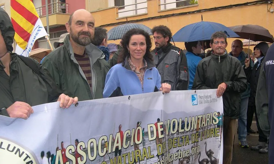 El grup  participa amb les mobilitzacions per la defensa del Delta (imatge:voluntarisPNDE)