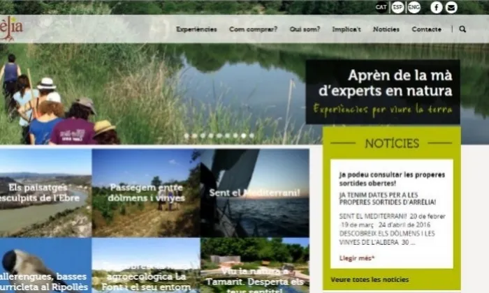 El portal Arrelia permet fer ecoturisme en espais en custòdia (imatge:arrelia.cat)