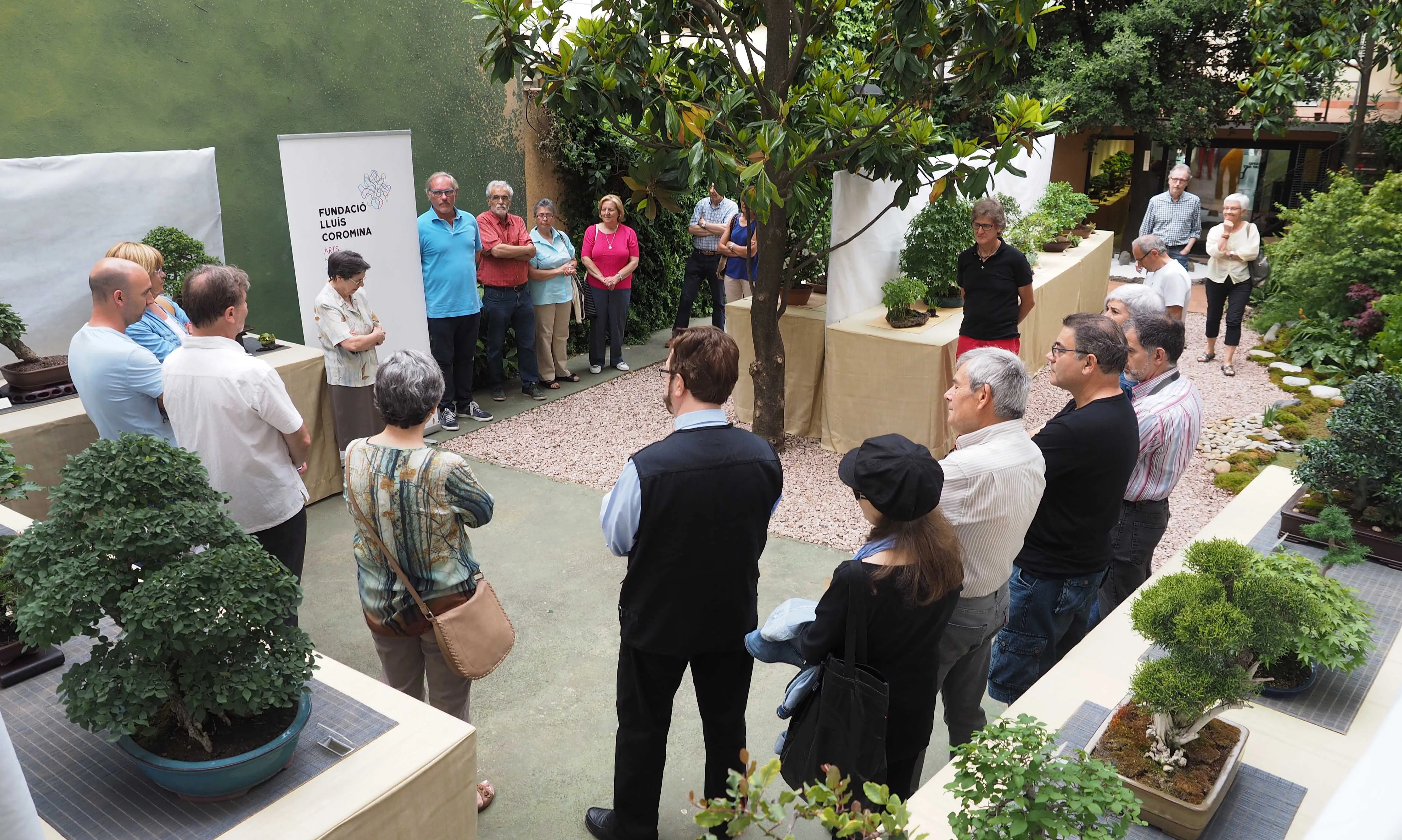 Inauguració de la mostra de Bonsais a la 38a Exposició de Flors de Banyoles (2015) Foto: Pere Duran.