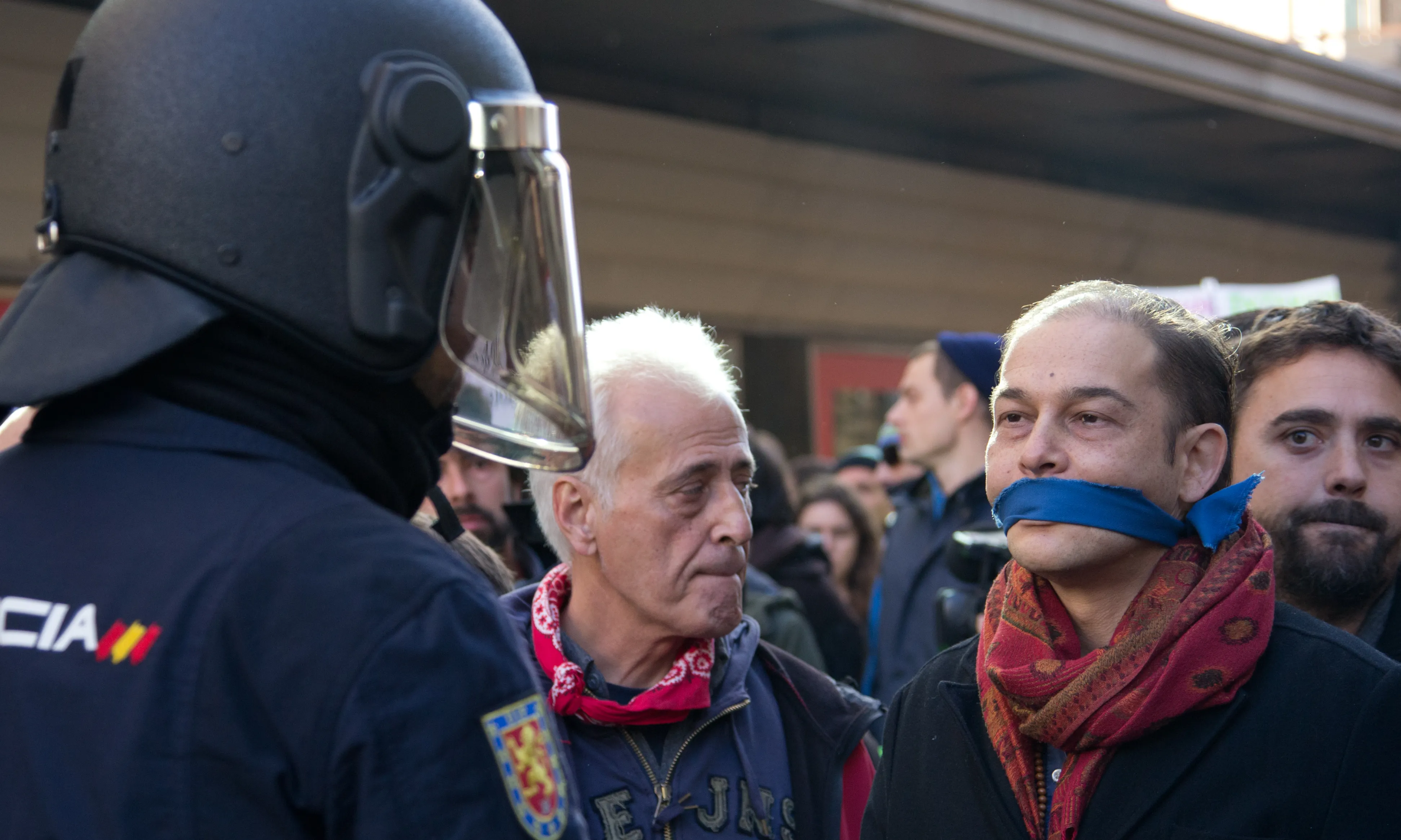 Manifestació contra la Llei Mordassa. Font: Wikimedia
