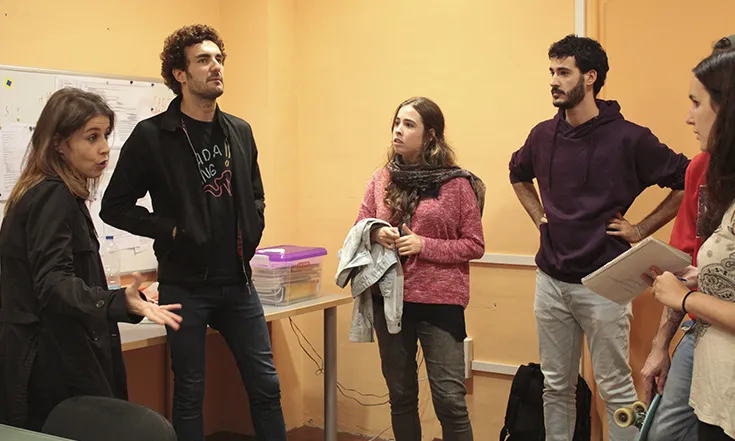 Actrius i actors d'obres participants al certamen el 2015.