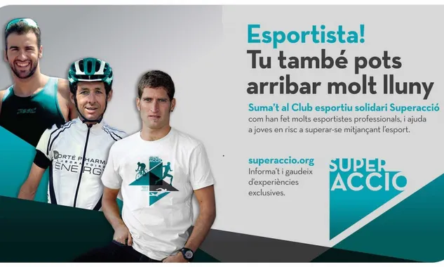 Reclam demanant la col·laboració d'esportistes amb Superacció
