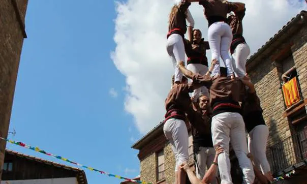 Actuació a Borredà de la colla castellera dels Margeners de Guissona (Font. Margeners)