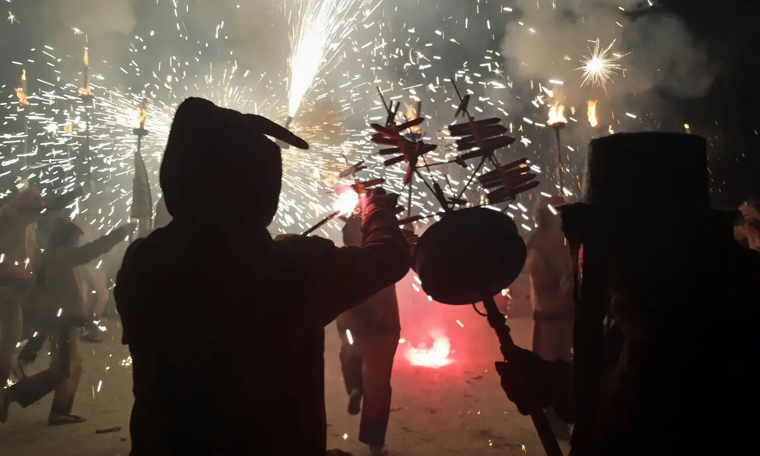 Correfoc de Carranquers de Cervera a Castelló de farfanya l'agost de 2015 (Font: Carranquers)