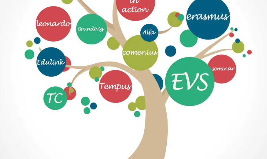Arbre que representa els projectes reeplaçats per Erasmus+