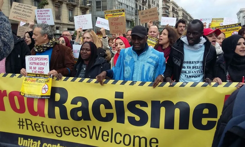 El sindicat de manters es va unir a la manifestació del 19-M.