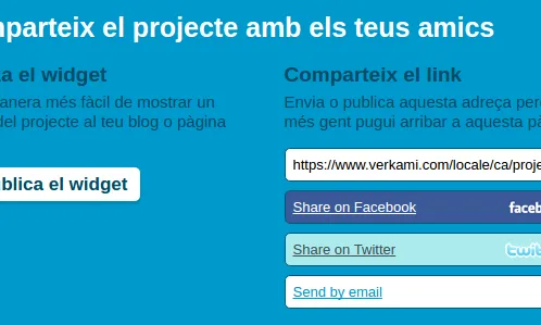 La majoria de plataformes de "crowdfungind" ofereixen el codi embed de la vostra campanya