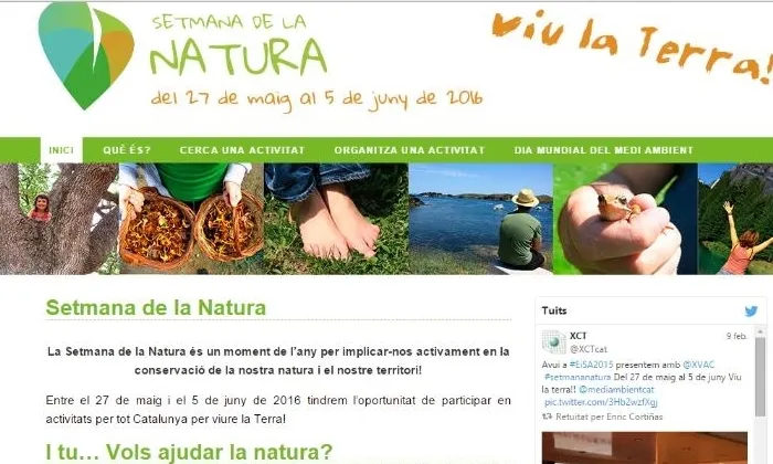 La Setmana de la Natura es celebrarà entre el 27 de maig i el 5 de juny (imatge:setmananatura.cat)