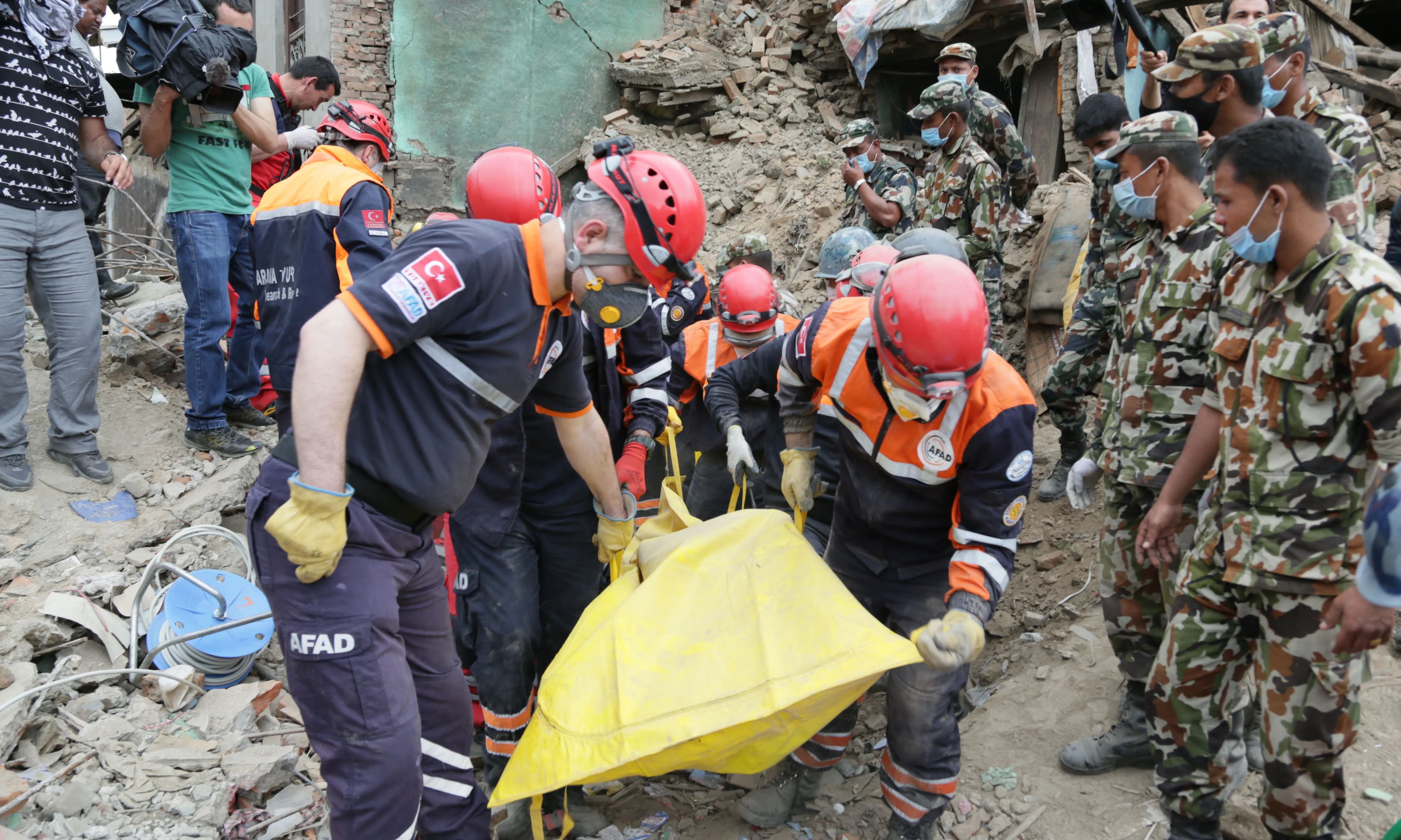 Ajuda humanitària al Nepal. Font: Wikipedia