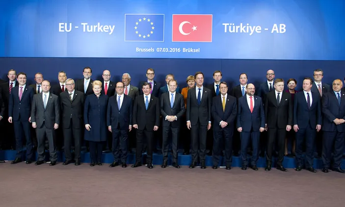Trobada entre Caps d'Estat europeus i el Govern turc. Font: European External Action, Flickr