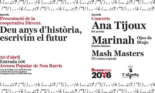 Programació del 10è Aniversari / Font: La Directa