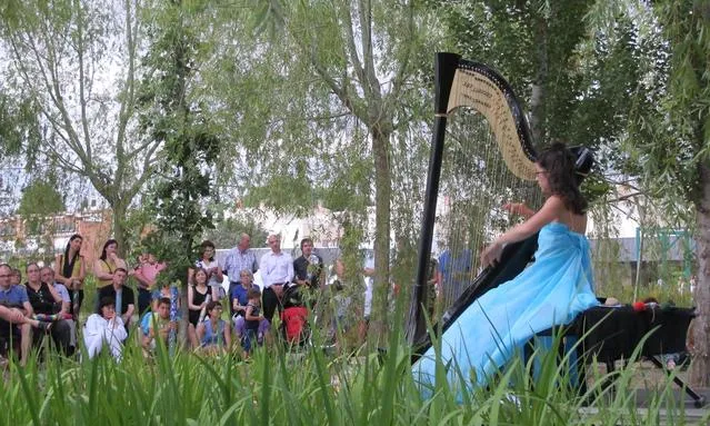 Concert d'arpa a Arborètum. Font: web de l'Ajuntament de Lleida