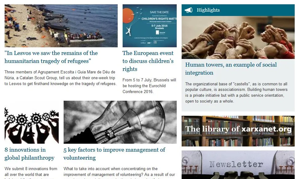 Captura de pantalla de nonprofit.xarxanet.org