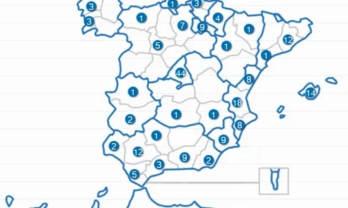 Centres que hi participen a l'Estat. Font: ACF