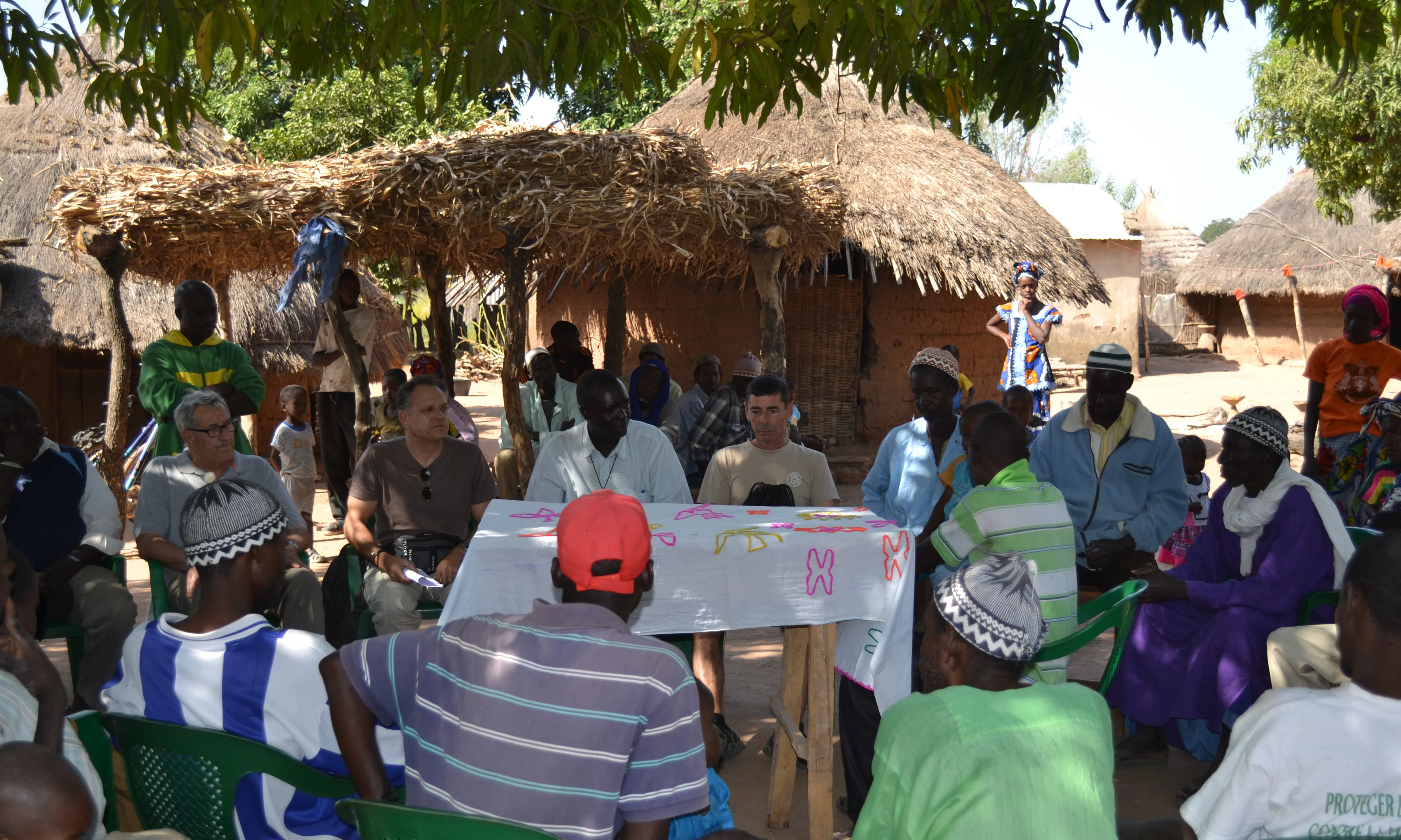 Membres de l'Associació Bantantodicori en una comunitat al Senegal (imatge: arbuciesbantandicori)