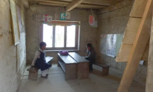 L'escola de Chhanga destruida pel terratrèmol / Foto: Projecte Chhanga