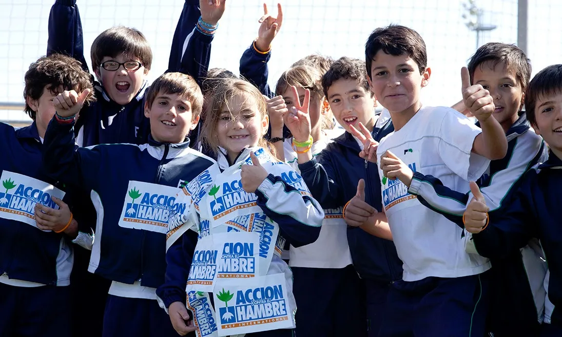 Nens i nenes implicats amb la campanya. Font: ACF