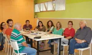 Taula del PDC delm barri de El Xup, a Manresa