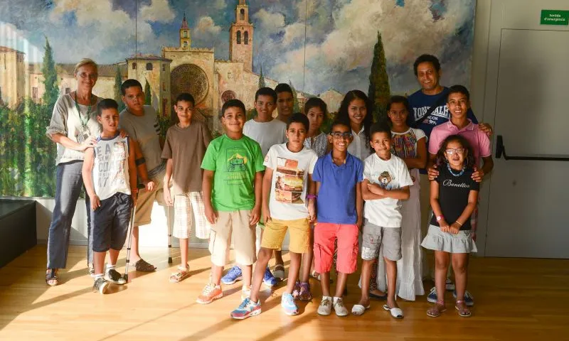 Nens i joves participants del programa Vacances en pau / Font: SCAPS 